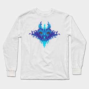 Lunar Wolf Fire Long Sleeve T-Shirt